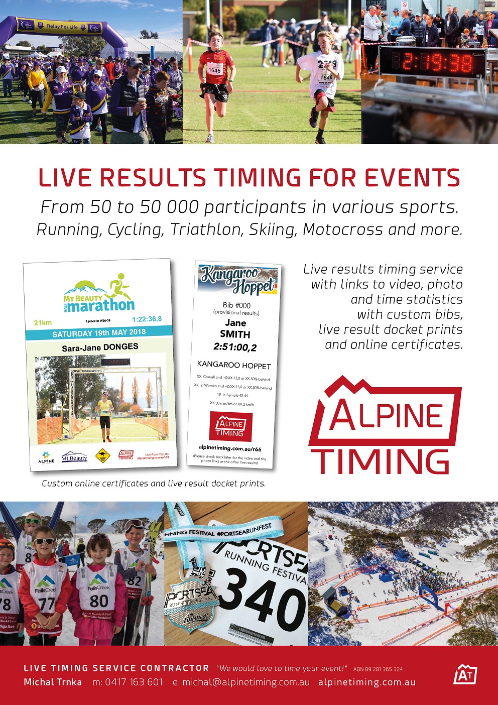live timing alpine ski racing